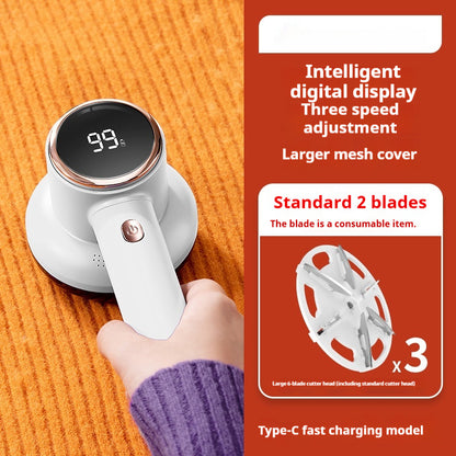 Large Screen Digital Display Fabric Shaver & Lint Remover