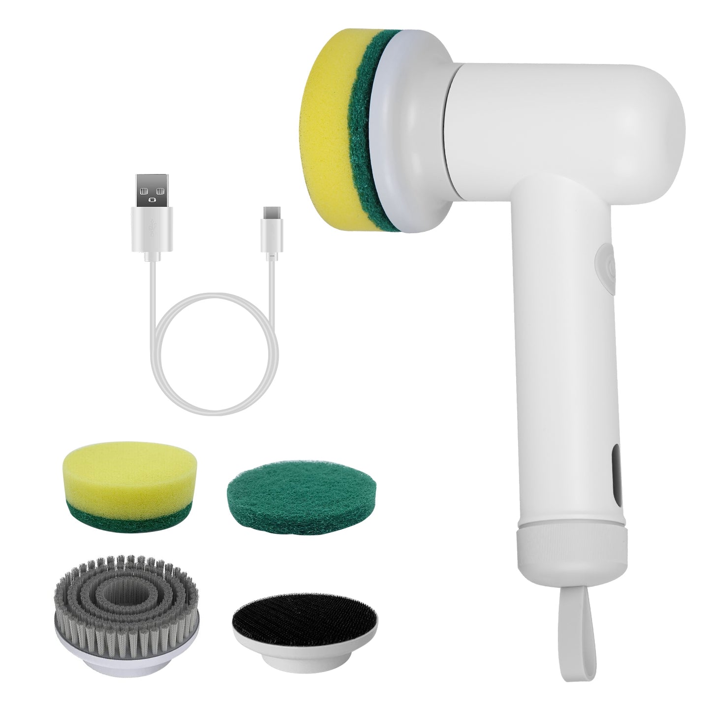 Cordless Electric Spin Scrubber with 3 Brush Heads